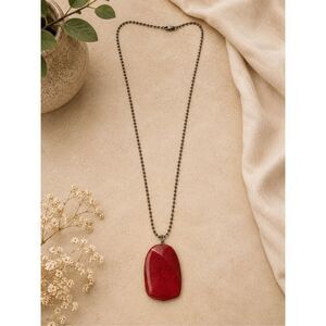 Bold Red Statement Pendant Necklace